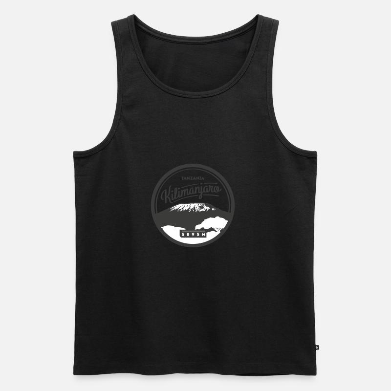 Kilimanjaro - Männer Premium Bio Tank Top - Schwarz