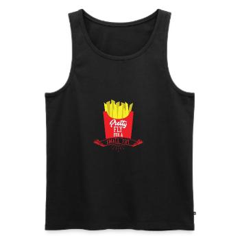 Pommes Pretty Fly - Männer Premium Bio Tank Top - Schwarz - Vorne - Michal (187cm)