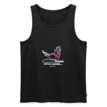 Tattoo Loading .. Hand tattoo machine tattooed ink - Men's Premium Organic Tank Top - black - Front - AI Model Male 178 light (178cm)