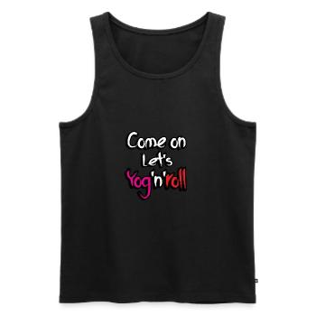 Yoga Hobby Meditation Geschenk Sport Körper Dehnen - Männer Premium Bio Tank Top - Schwarz - Vorne - AI Model Male 178 light (178cm)