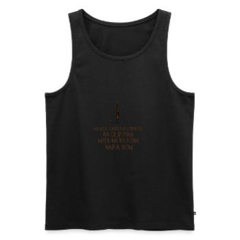 Archery Archer Hobby Gift Arrow - Men's Premium Organic Tank Top - black - Front - AI Model Male 178 light (178cm)