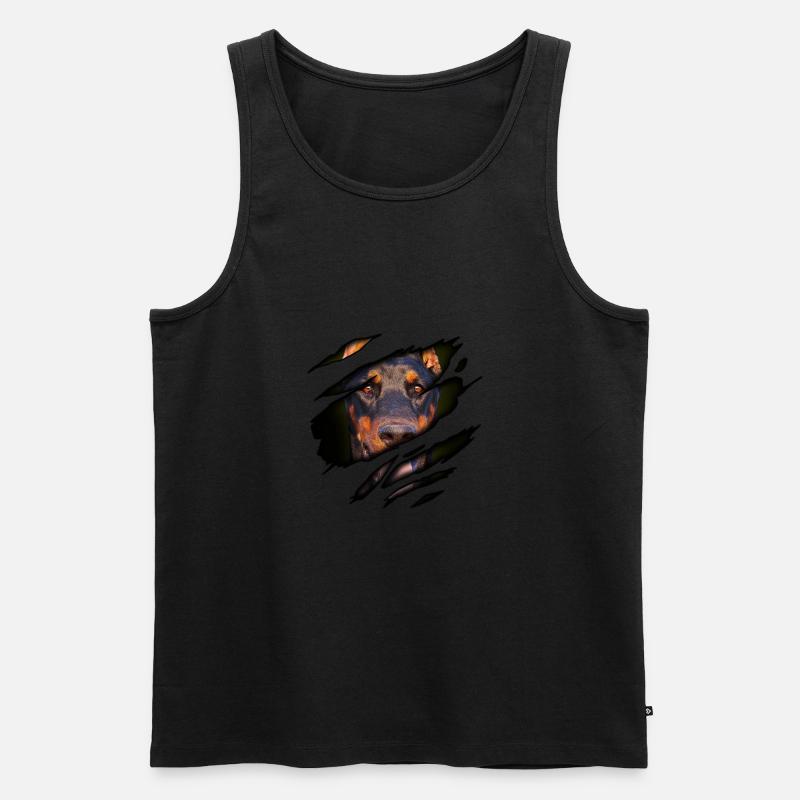 Dobermann in mir - Männer Premium Bio Tank Top - Schwarz