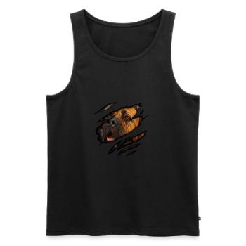 Bullmastiff in me - Men's Premium Organic Tank Top - black - Front - AI Model Male 178 light (178cm)