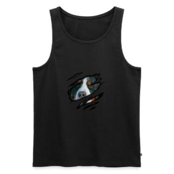 Bernese Mountain Dog in me - Men's Premium Organic Tank Top - black - Front - AI Model Male 178 light (178cm)