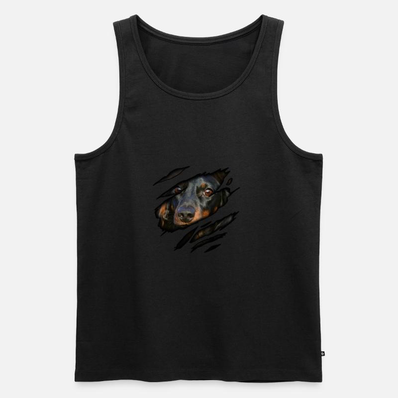 Dackel in mir - Männer Premium Bio Tank Top - Schwarz