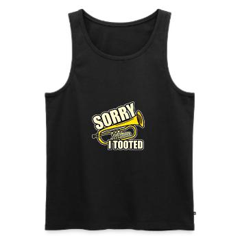 Sorry i tooted - Männer Premium Bio Tank Top - Schwarz - Vorne - AI Model Male 178 light (178cm)