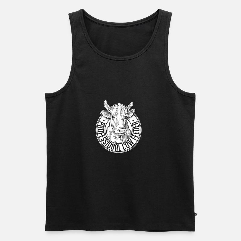 Professional cow feeder - Männer Premium Bio Tank Top - Schwarz