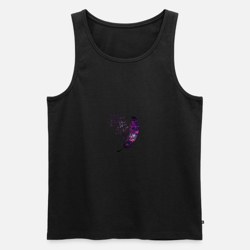 Federleicht - Männer Premium Bio Tank Top - Schwarz