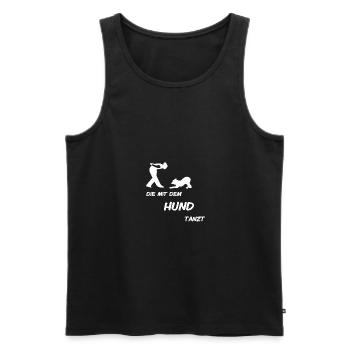 Die mit dem Hund tanzt T- shirt - Männer Premium Bio Tank Top - Schwarz - Vorne - Michal (187cm)