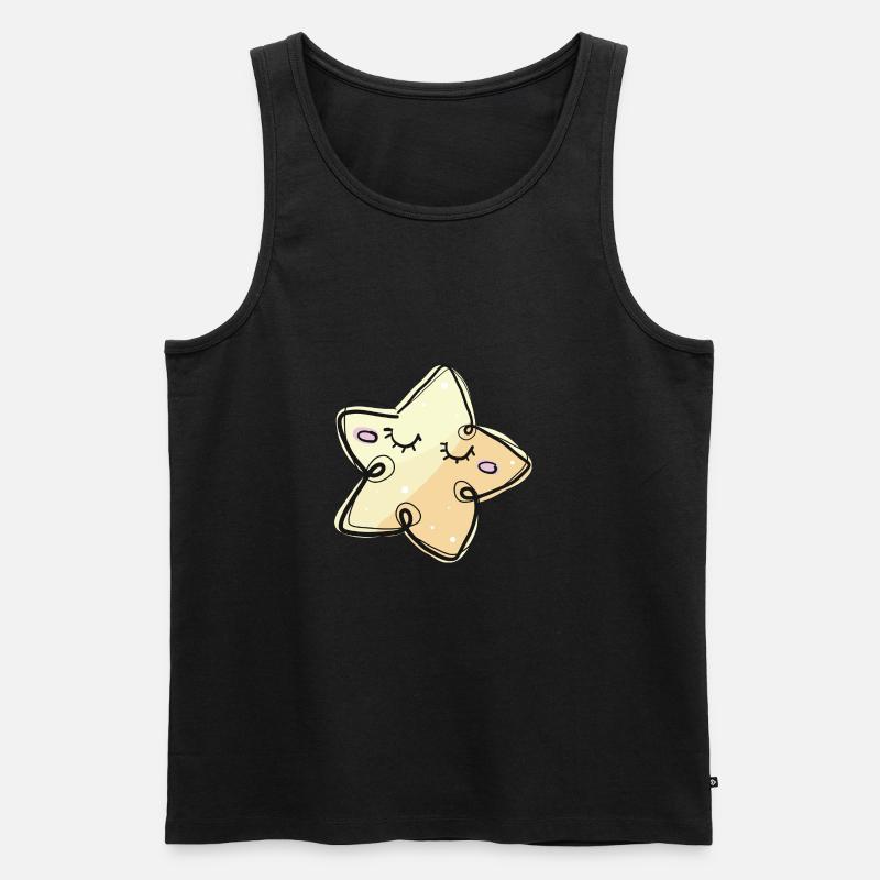 STERNCHEN - Männer Premium Bio Tank Top - Schwarz