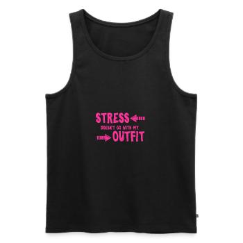outfit - Men's Premium Organic Tank Top - black - Front - AI Model Male 178 light (178cm)