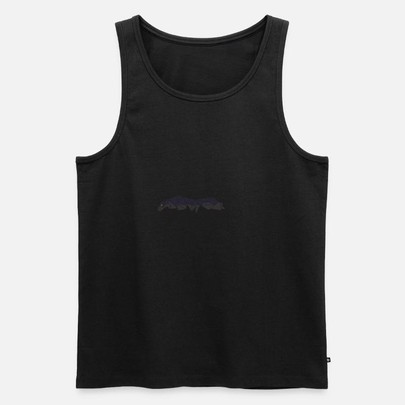 Panther - Geometrisch - Geschenk - Männer Premium Bio Tank Top - Schwarz