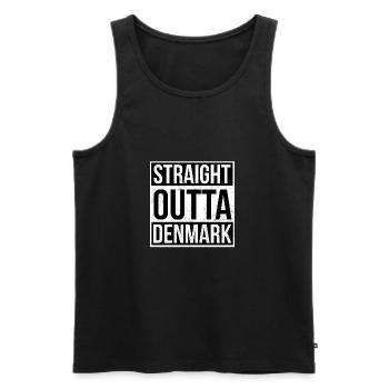 Straight Outta Denmark - Männer Premium Bio Tank Top - Schwarz - Vorne - Michal (187cm)