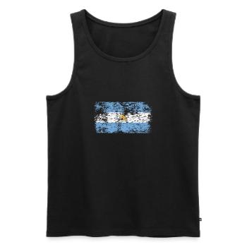 Argentina Flag South America Argentine Flag - Men's Premium Organic Tank Top - black - Front - AI Model Male 178 light (178cm)