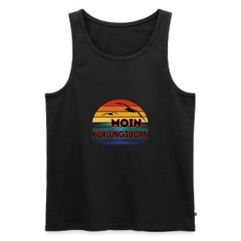 Moin Kühlungsborn avec une mouette dans un style rétro - Débardeur bio Premium Homme - noir - Devant - Michal (187cm)