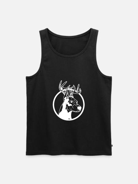 Christmas doberman - Men's Premium Organic Tank Top - black