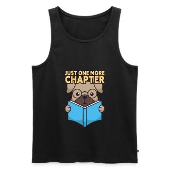 Just One More Chapter Book Lover - Männer Premium Bio Tank Top - Schwarz - Vorne - AI Model Male 178 light (178cm)