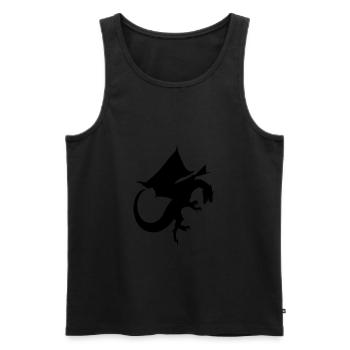 Drache - Männer Premium Bio Tank Top - Schwarz - Vorne - Michal (187cm)