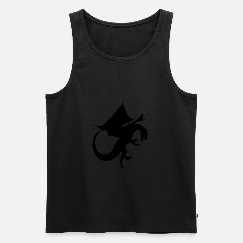 Drache - Männer Premium Bio Tank Top - Schwarz