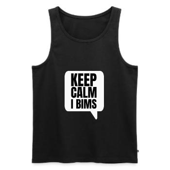 Keep Calm I Bims - Männer Premium Bio Tank Top - Schwarz - Vorne - AI Model Male 178 light (178cm)