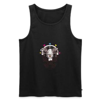 Abstract art - mythical creature - Men's Premium Organic Tank Top - black - Front - AI Model Male 178 light (178cm)