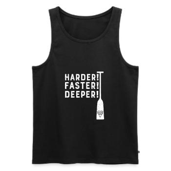 Dragon Boat Paddle Hardener! More quickly! Deeper! canoe - Men's Premium Organic Tank Top - black - Front - AI Model Male 178 light (178cm)
