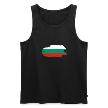 Bulgarien Flagge Bulgarische Fahne Goldstrand - Männer Premium Bio Tank Top - Schwarz - Vorne - Michal (187cm)