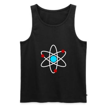 An Atom - Men's Premium Organic Tank Top - black - Front - AI Model Male 178 light (178cm)