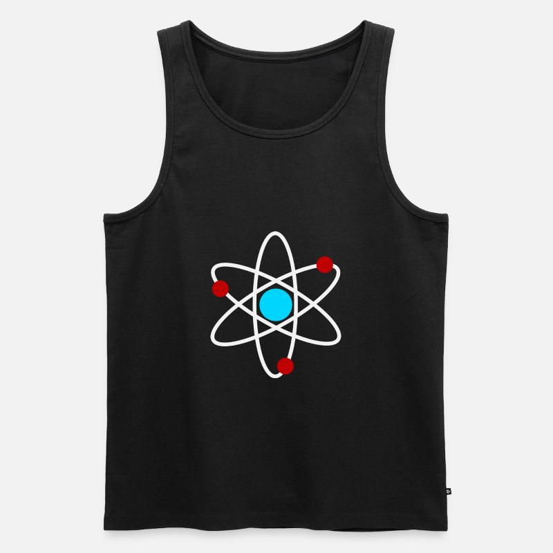 An Atom - Männer Premium Bio Tank Top - Schwarz