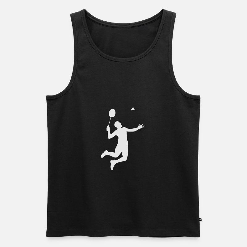 Badminton - Männer Premium Bio Tank Top - Schwarz