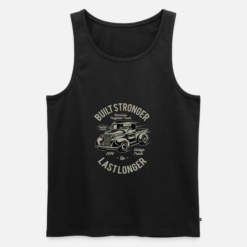 Built Stronger - Männer Premium Bio Tank Top - Schwarz