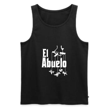 El Abuelo Spanish Grandpa Grandpa - Men's Premium Organic Tank Top - black - Front - Michal (187cm)