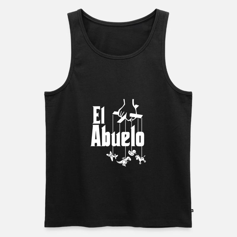 El Abuelo Spanisch Opa Grossvater - Männer Premium Bio Tank Top - Schwarz