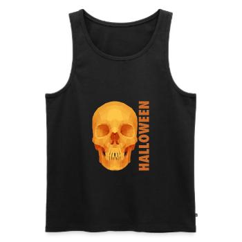 Halloween skull - Men's Premium Organic Tank Top - black - Front - AI Model Male 178 light (178cm)
