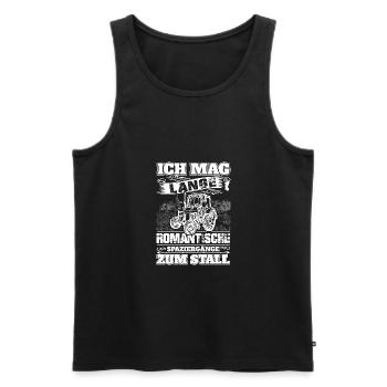 Landwirt Landwirtschaft Bauernhof Herren Shirt - Männer Premium Bio Tank Top - Schwarz - Vorne - Michal (187cm)