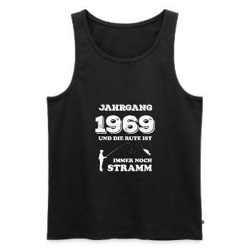 53. Geburtstag Angler Jahrgang 1969 zweideutig - Männer Premium Bio Tank Top - Schwarz - Vorne - Michal (187cm)