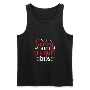 I Have Kids - Männer Premium Bio Tank Top - Schwarz - Vorne - AI Model Male 178 light (178cm)
