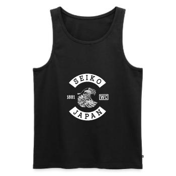 Seiko Japan weißer Fleck - Männer Premium Bio Tank Top - Schwarz - Vorne - Michal (187cm)