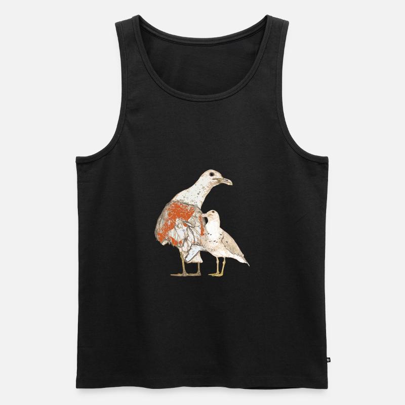 seagull - Männer Premium Bio Tank Top - Schwarz