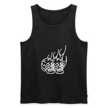 Skulls - Men's Premium Organic Tank Top - black - Front - AI Model Male 178 light (178cm)