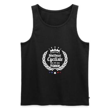 Meilleur cycliste de France - Débardeur bio Premium Homme - noir - Devant - Michal (187cm)