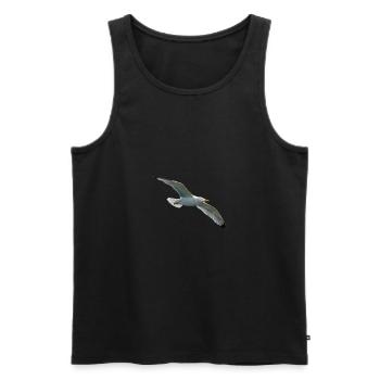 möwe im flug - Männer Premium Bio Tank Top - Schwarz - Vorne - AI Model Male 178 light (178cm)
