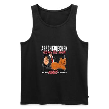arbeiter meme arschkriechen is nix für mich be you - Männer Premium Bio Tank Top - Schwarz - Vorne - Michal (187cm)