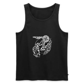 XRP Army Crypto, SEC law suit Vikings - Men's Premium Organic Tank Top - black - Front - AI Model Male 178 light (178cm)