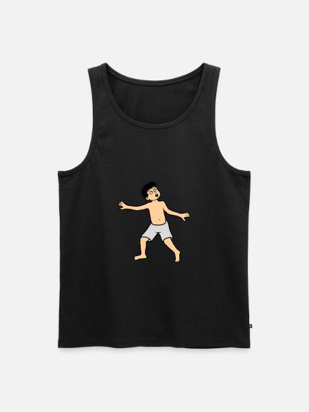 Boy is afraid - Men's Premium Organic Tank Top - black