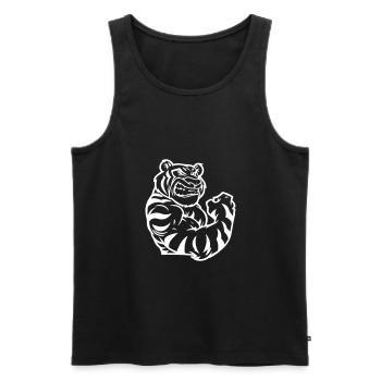 Tiger Bodybuilding Biceps - Men's Premium Organic Tank Top - black - Front - AI Model Male 178 light (178cm)
