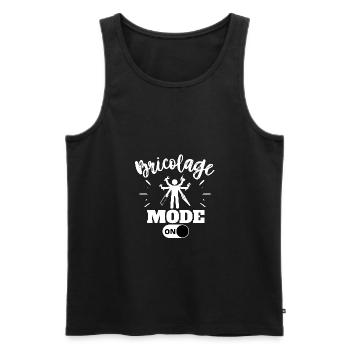 bricolage mode on - Débardeur bio Premium Homme - noir - Devant - AI Model Male 178 light (178cm)