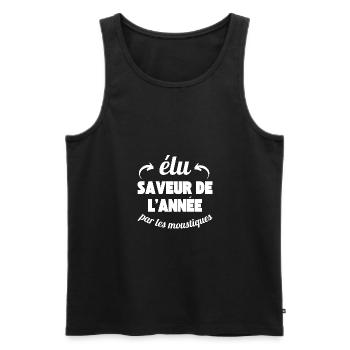 élu saveur de l'année par les moustiques - Débardeur bio Premium Homme - noir - Devant - Michal (187cm)