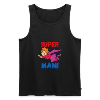 Super Mami - Débardeur bio Premium Homme - noir - Devant - Michal (187cm)