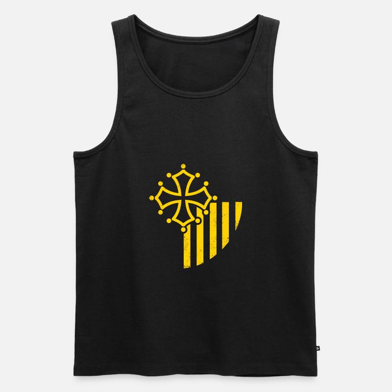Languedoc-Roussillon - Männer Premium Bio Tank Top - Schwarz